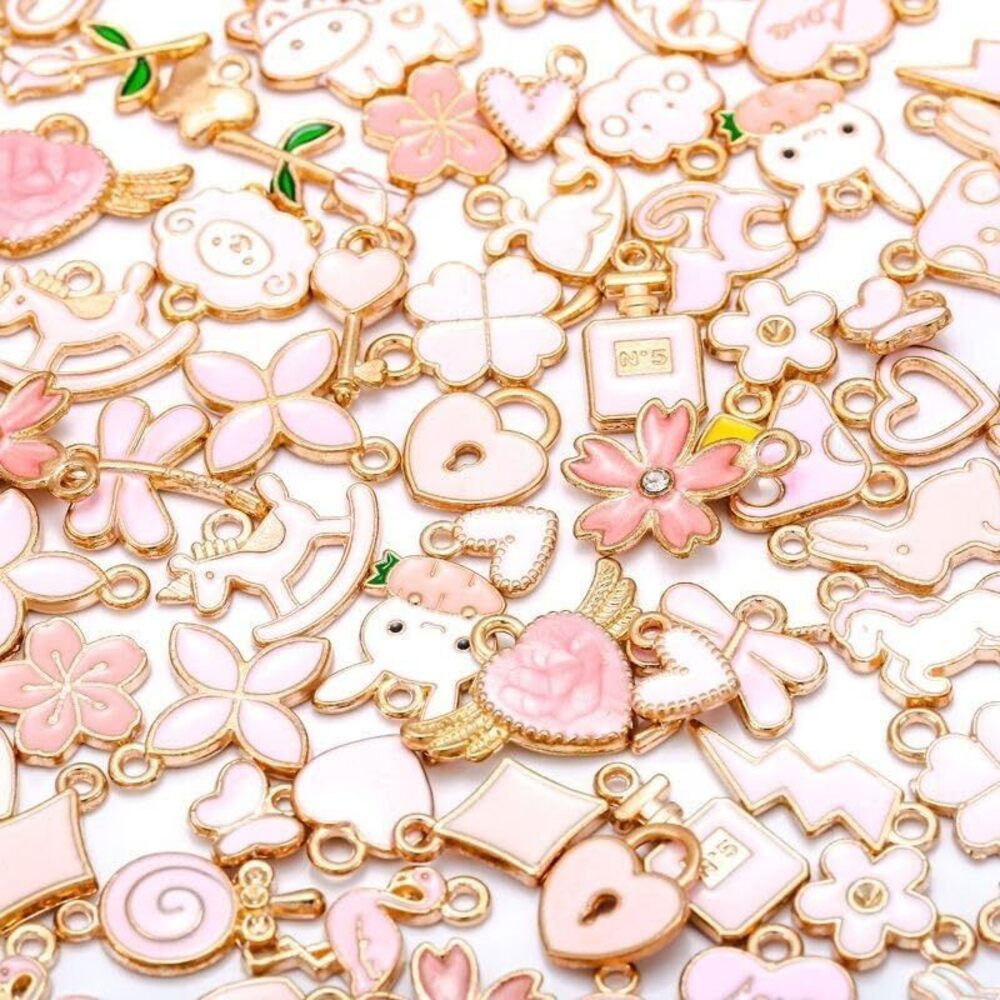 6212 Charms for Jewelry Making, 31PCS Mixed Bulk Metal Necklace Earring